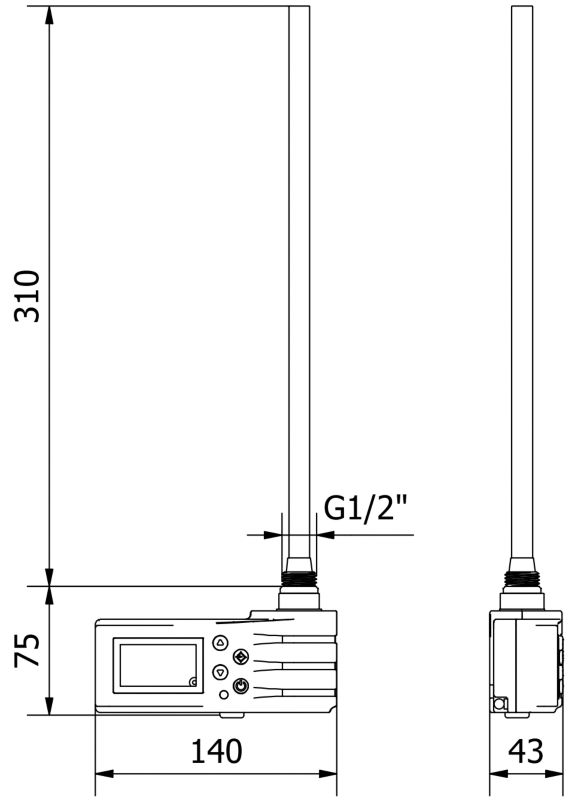 Grzałka elektryczna Mexen FA-J1229 czarna 300W 1 szt.