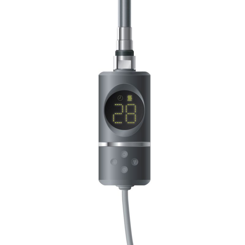Grzałka elektryczna ML-Design 300W antracyt z termostatem ekran LCD elektroniczny regulator temperatury funkcja timingu 1 szt