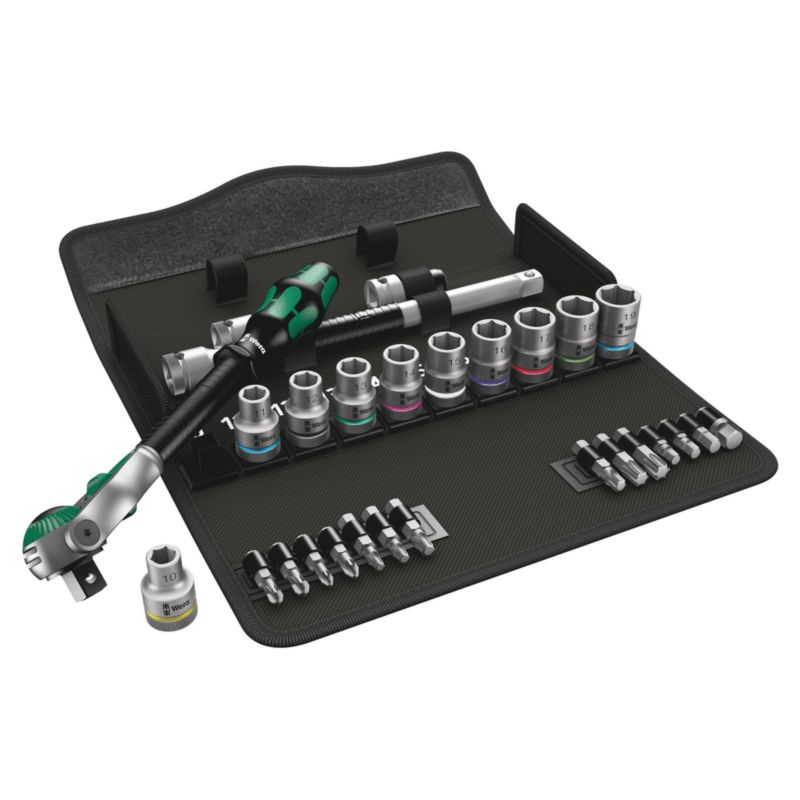 Grzechotka Wera Zyklop Speed 1/2" w zestawie metrycznym, 28 części, 05004076001, 1szt.