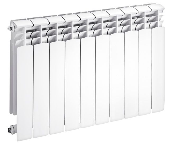 Grzejnik aluminiowy Armatura Kraków Premium White biały 10 elementów