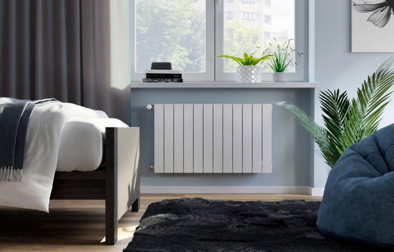 Grzejnik aluminiowy KFA Armatura ADR 10 elementów biały