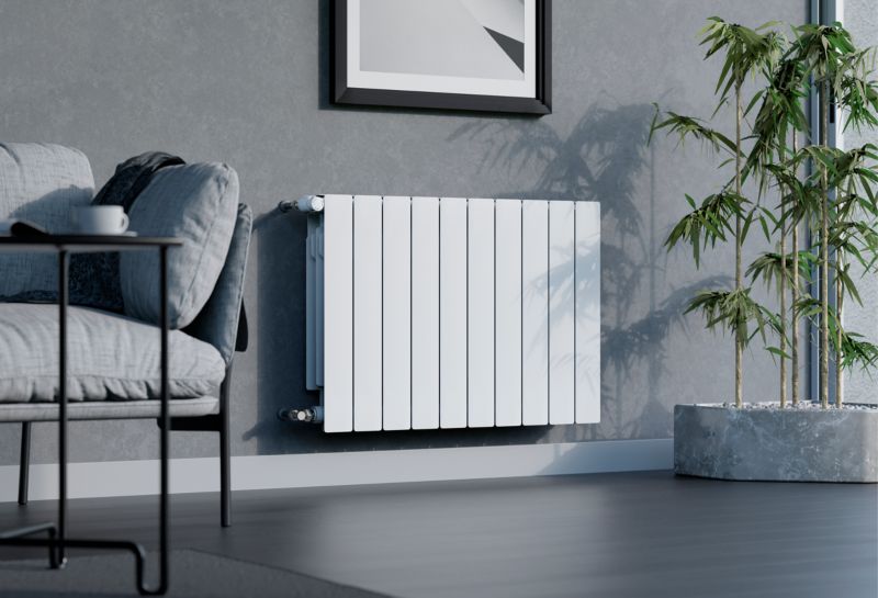 Grzejnik aluminiowy KFA Armatura ADR 10 elementów biały