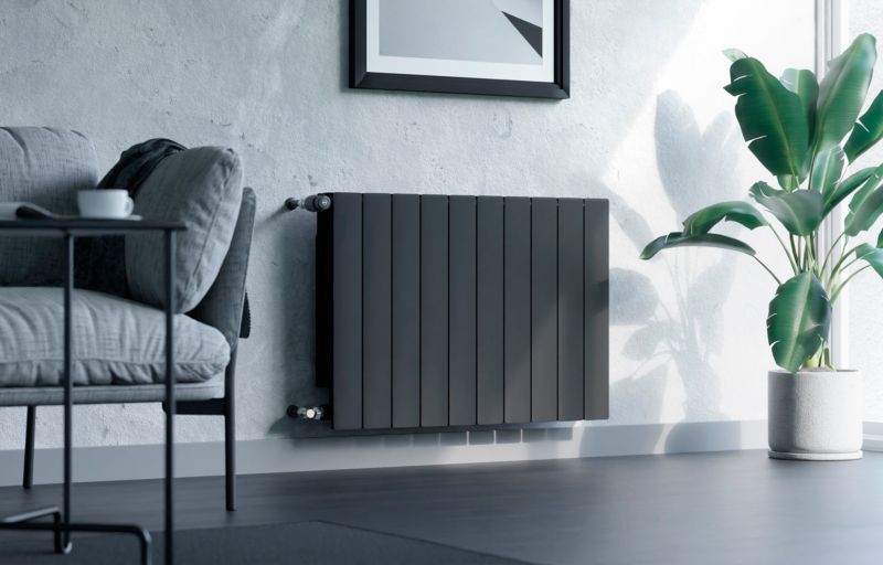 Grzejnik aluminiowy KFA Armatura ADR 10 elementów czarny