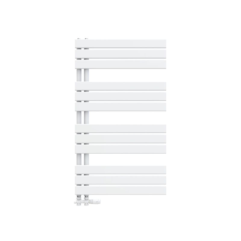 Grzejnik łazienkowy drabinkowy EMKE płaski podłączenie boczne biały 1041 x 600 mm 639 W 1 szt.