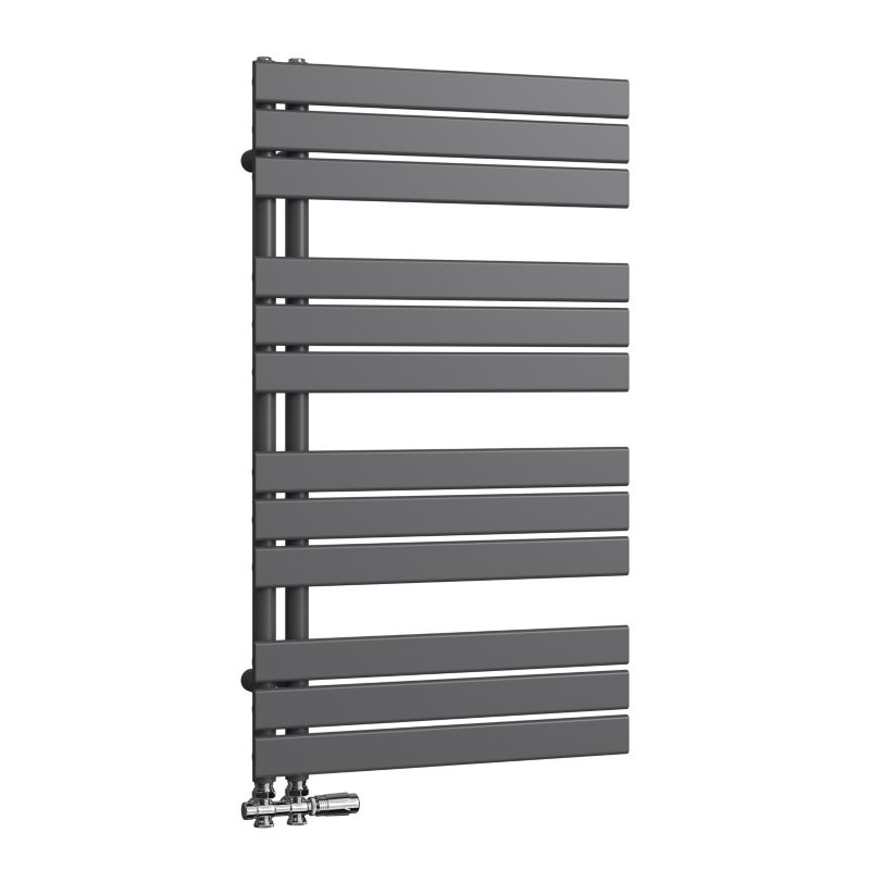 Grzejnik łazienkowy drabinkowy EMKE płaski podłączenie boczne czarny 1041 x 600 mm 639 W 1 szt.
