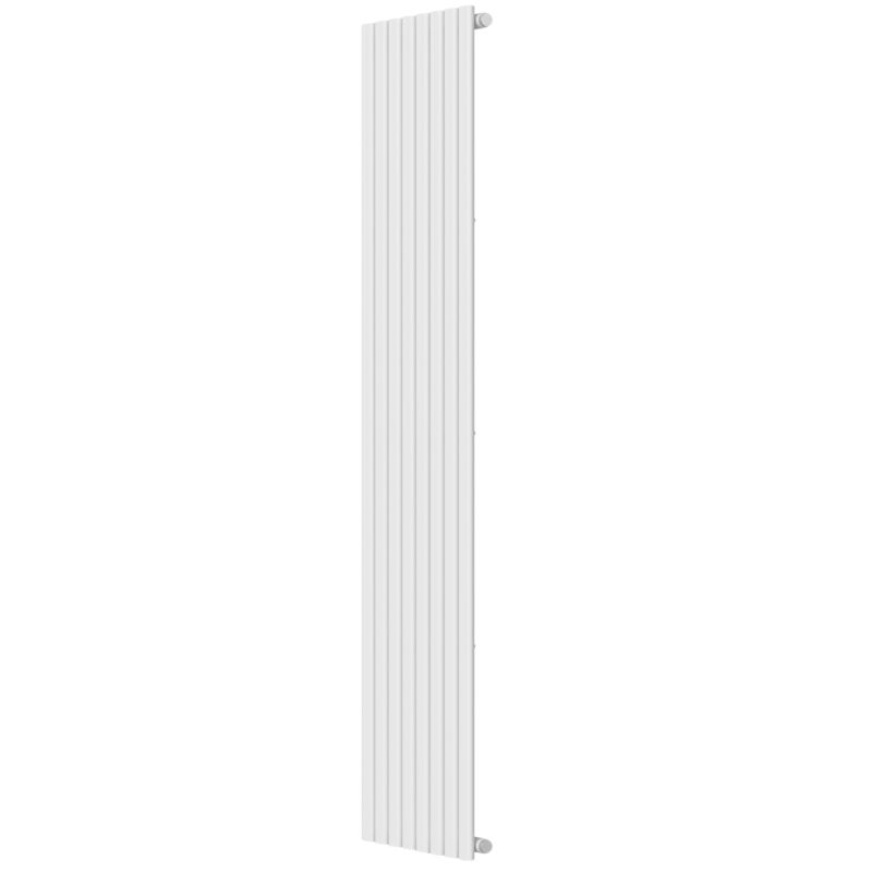 Grzejnik Dekoracyjny do Salonu INVENA MONO Pokoju Pionowy Zestaw Montażowy 180x48 cm Biały 1 szt.