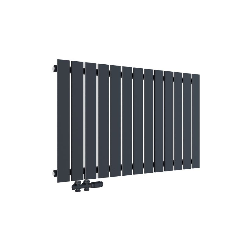 Grzejnik dekoracyjny EMKE płaski jednowarstwowy boczny 63 x 100,6 cm antracytowy 712 W 1 szt.