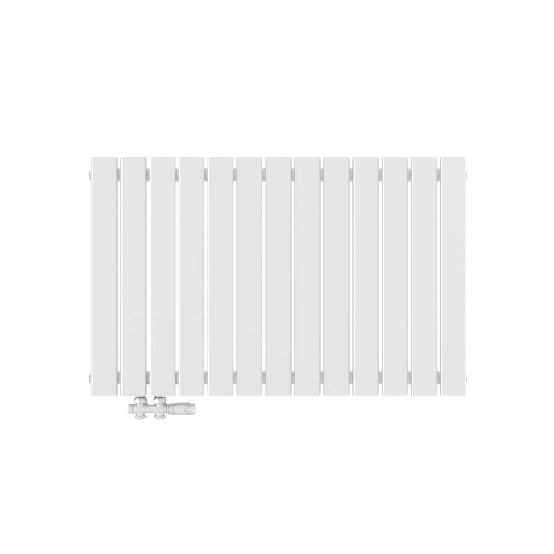 Grzejnik dekoracyjny EMKE płaski jednowarstwowy boczny 63 x 100,6 cm biały 712 W 1 szt.