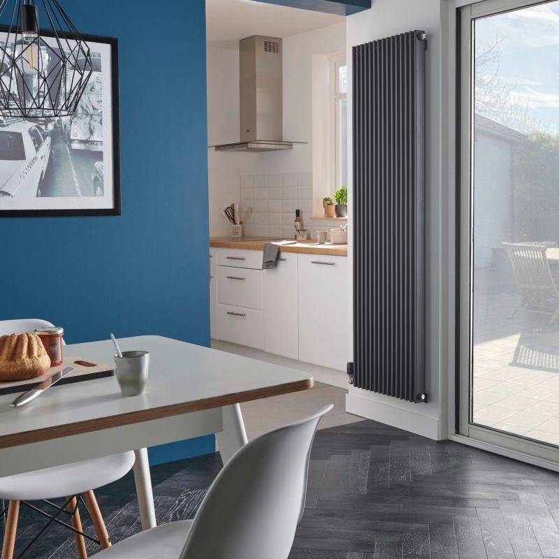 Grzejnik dekoracyjny GoodHome Kensal 180 x 50 cm antracyt
