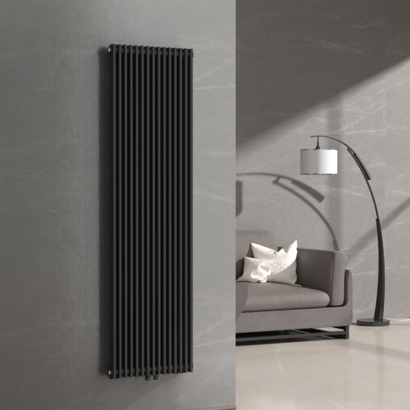 Grzejnik dekoracyjny GoodHome Kensal 180 x 50 cm czarny