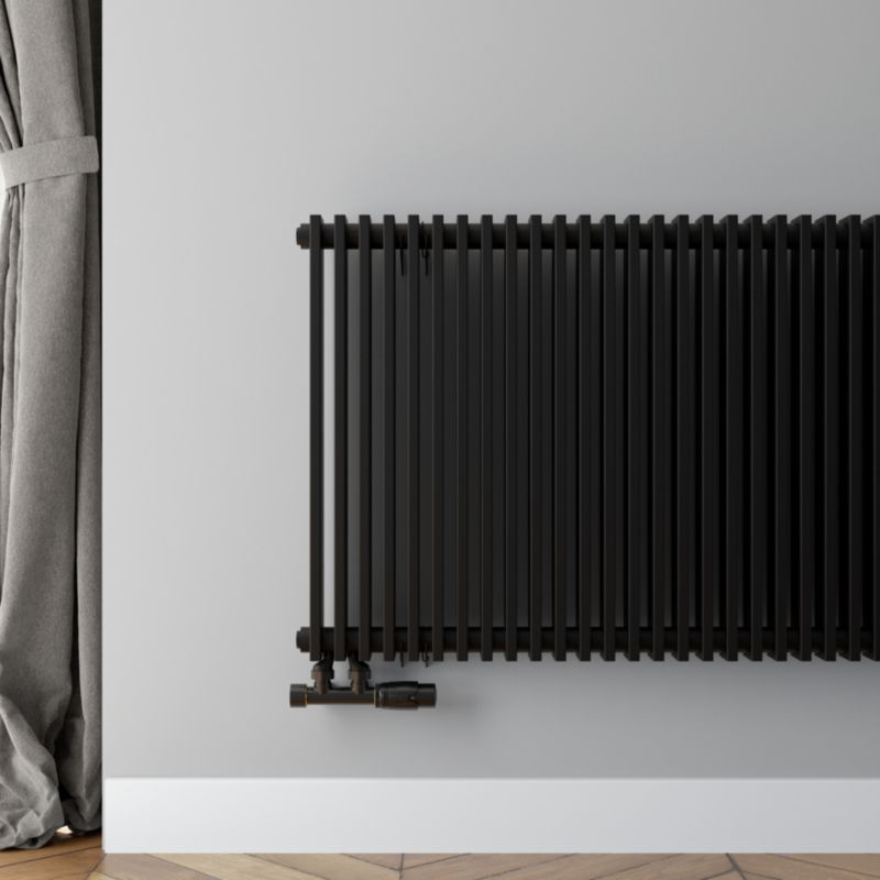 Grzejnik dekoracyjny GoodHome Kensal 60 x 100 cm czarny