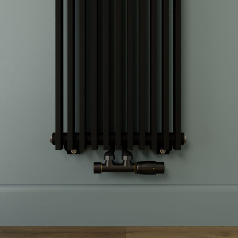 Grzejnik dekoracyjny Kensal 180 x 36 cm czarny
