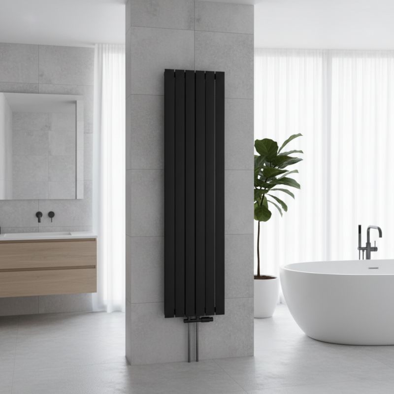 Grzejnik dekoracyjny  LUXRAD Vertirad podwójny 180x52 cm czarny mat str. ZDC 1452W 1 szt