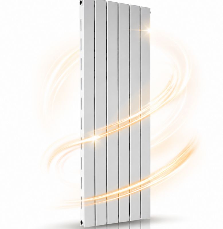 Grzejnik dekoracyjny Luxrad Vertirad podwójny z osłoną boczną 1650 x 445 mm biały ZDC 1196W 1 szt