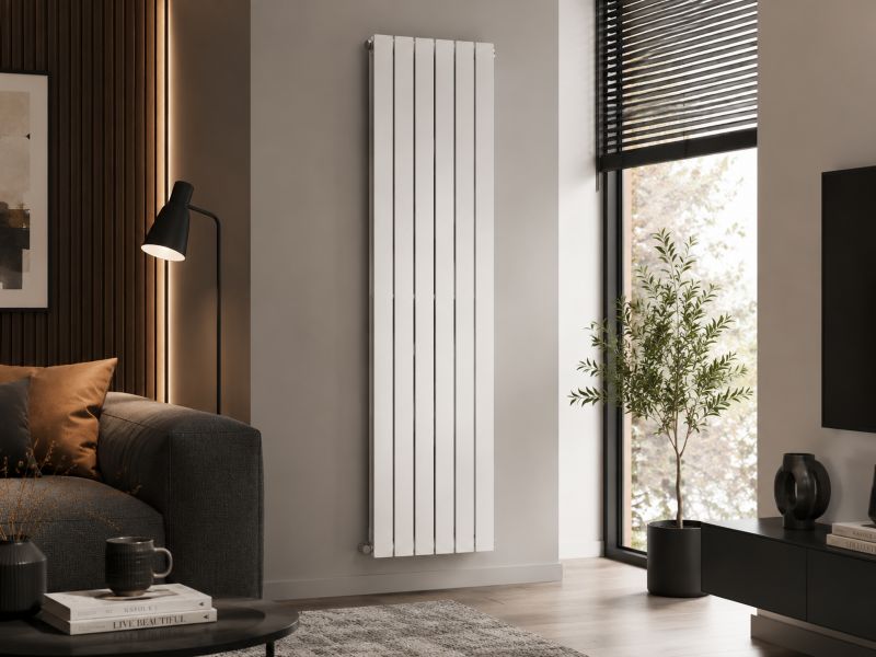 Grzejnik dekoracyjny Luxrad Vertirad podwójny z osłoną boczną 1650 x 445 mm biały ZDC 1196W 1 szt