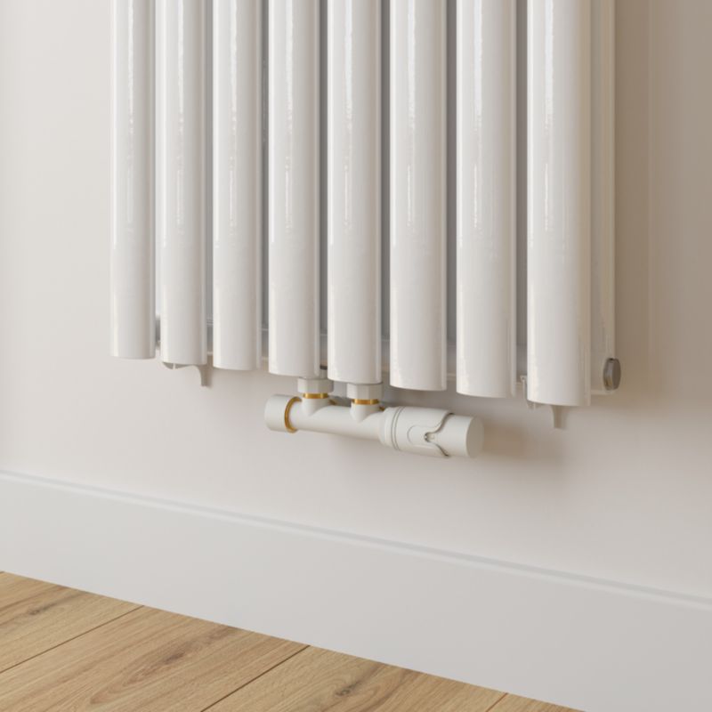 Grzejnik dekoracyjny podwójny Wickham 180 x 48 cm biały