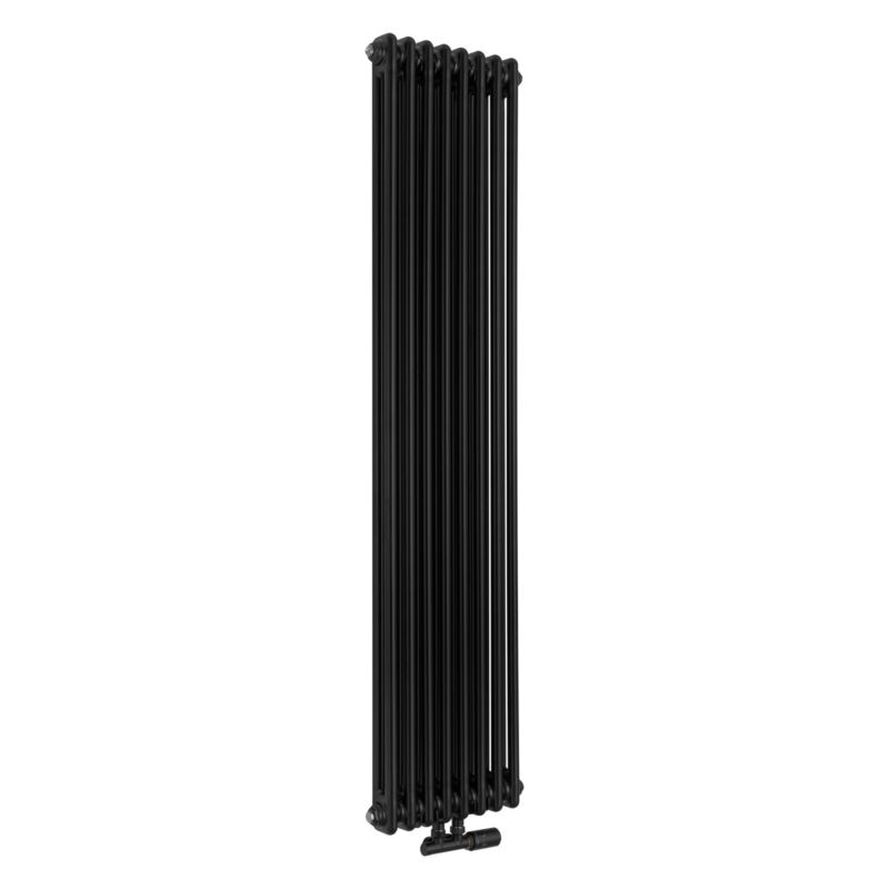 Grzejnik żeberkowy pionowy Column Line CL2 1600x380 czarny 1 szt.