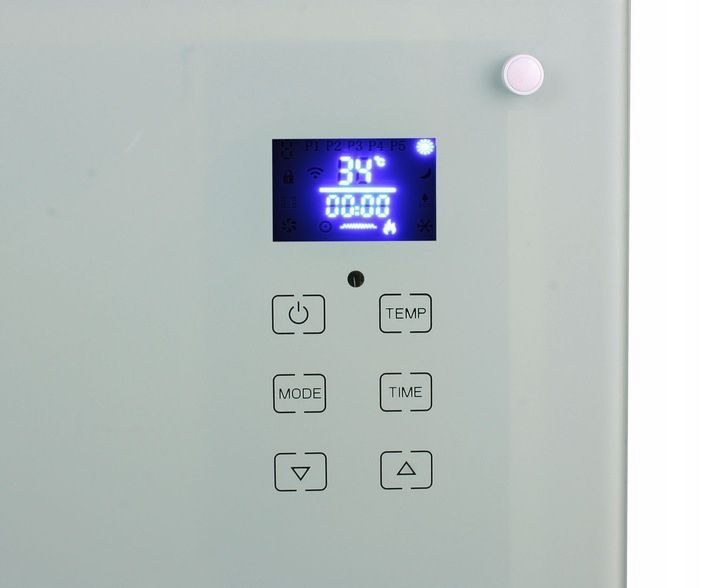 Grzejnik elektryczny EL FUEGO szklany z pilotem 1000W 1szt
