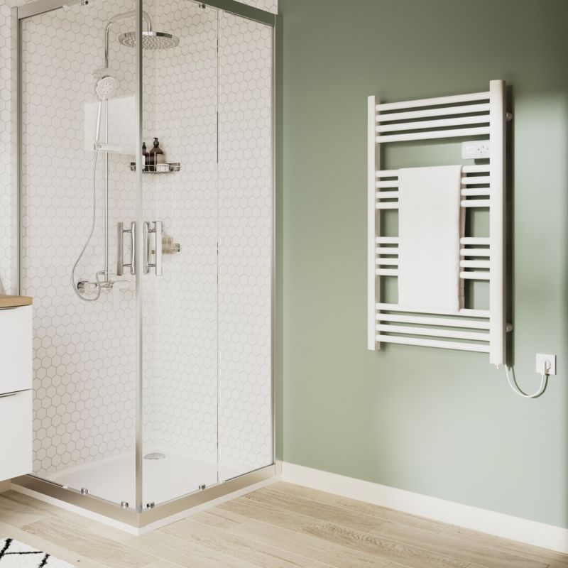 Grzejnik elektryczny GoodHome Melton 96 x 54 cm 500 W biały