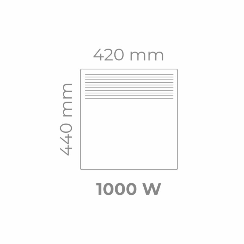 Grzejnik elektryczny Intuis 1000W konwektorowy IP24 biały Tactic 1 szt.