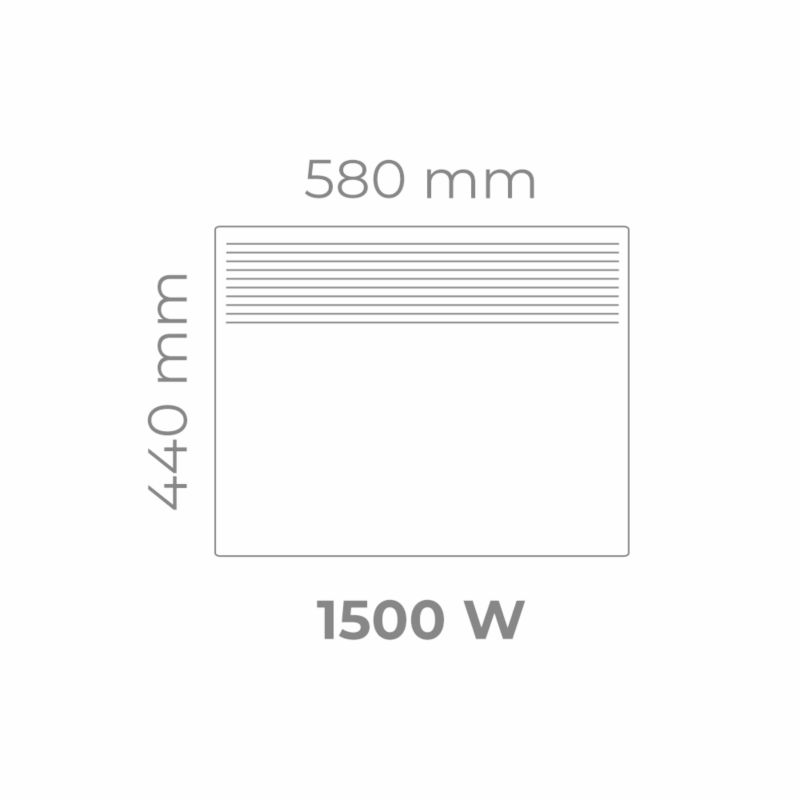 Grzejnik elektryczny Intuis 1500W konwektorowy IP24 biały Tactic 1 szt.
