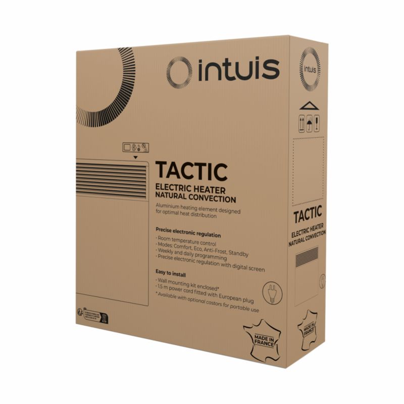 Grzejnik elektryczny Intuis 1500W konwektorowy IP24 biały Tactic 1 szt.