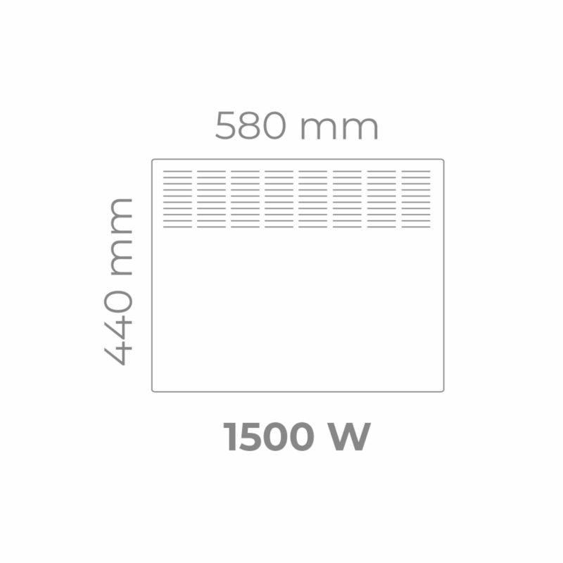 Grzejnik elektryczny konwektorowy Intuis 1500W IP24 BASIC D 1 szt.