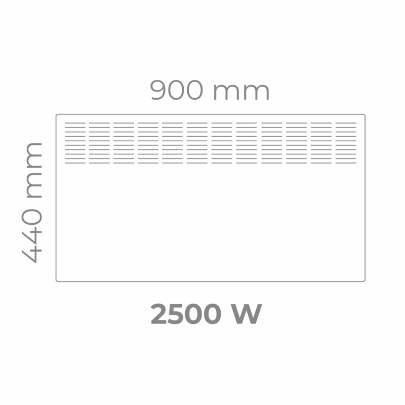 Grzejnik elektryczny konwektorowy Intuis 2500W IP24 BASIC D 1 szt.