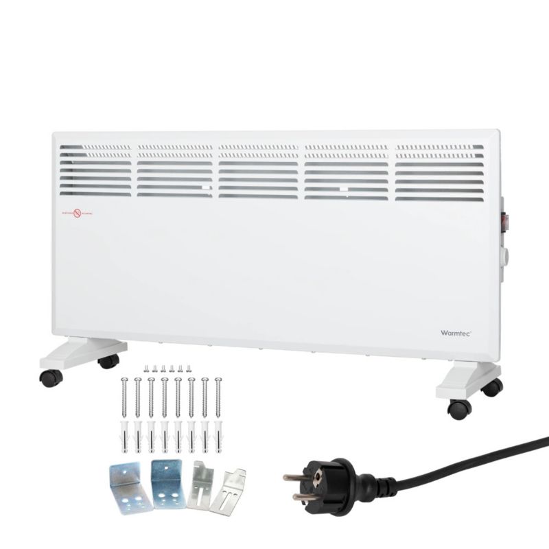 Grzejnik elektryczny konwektorowy Warmtec 2500W 25m2 biały EWN 1szt.