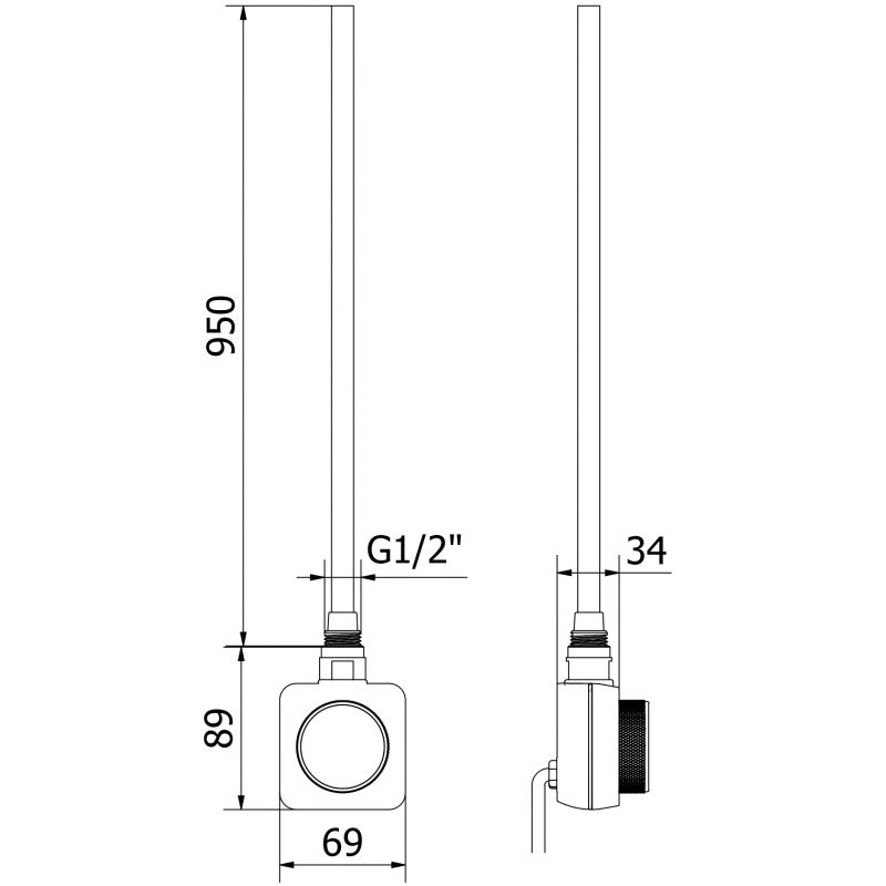 Grzejnik elektryczny Mexen Ares biały 1800 x 600 mm 1 szt.