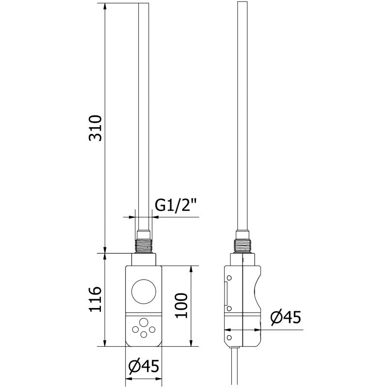 Grzejnik elektryczny Mexen Mars biały 700x400 mm  W110-0700-400-2300-20 1 szt.