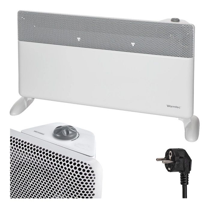 Grzejnik elektryczny Warmtec 2000W konwektorowy termostat IP20 biały EGB-20