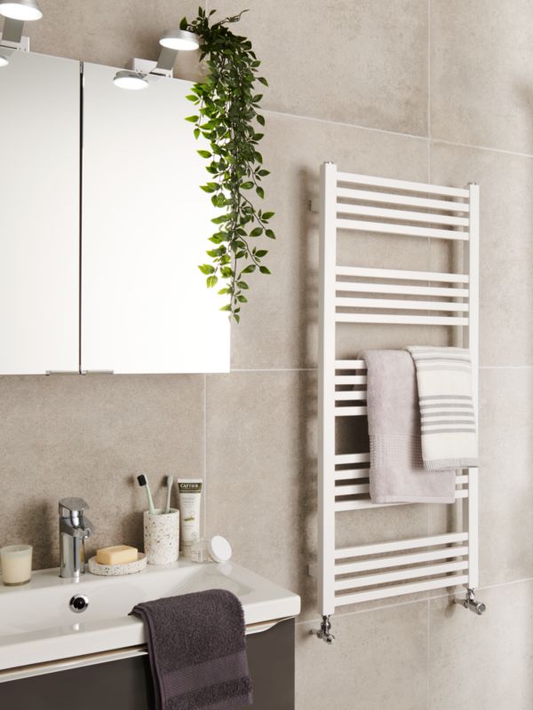 Grzejnik łazienkowy GoodHome Duala 105 x 45 cm biały