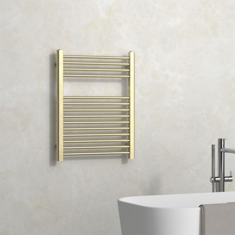 Grzejnik łazienkowy GoodHome Flat 70 x 55 cm złoty