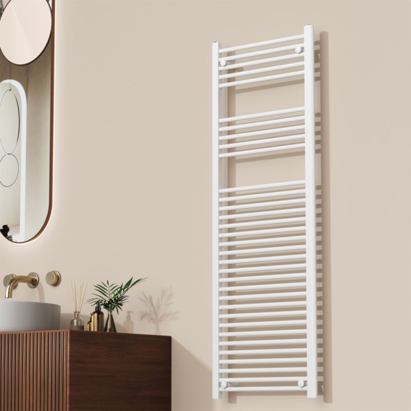 Grzejnik łazienkowy GoodHome płaski 160 x 55 cm biały
