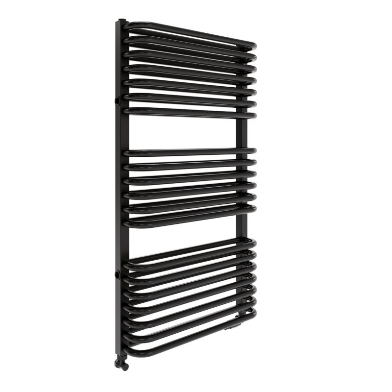 Grzejnik łazienkowy Luxrad Stark 96 x 53 cm czarny