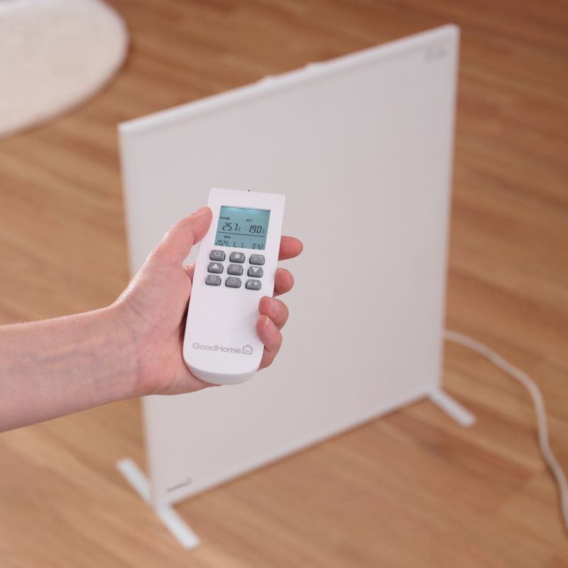 Grzejnik na podczerwień GoodHome przenośny 300 W biały
