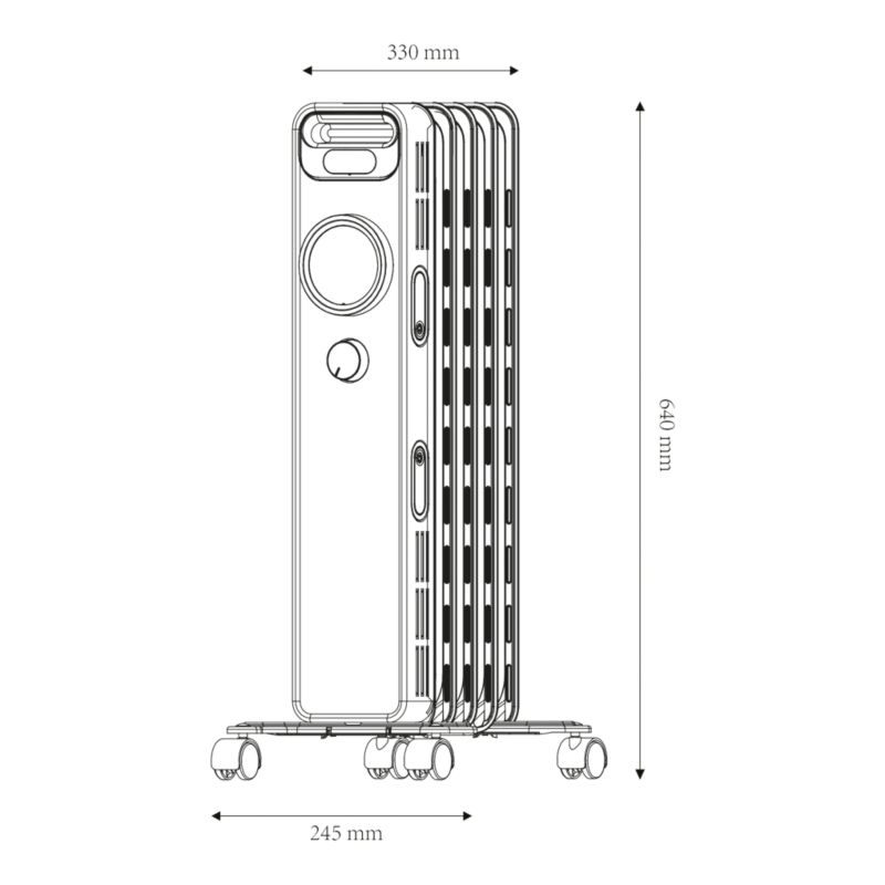 Grzejnik olejowy GoodHome 1000 W