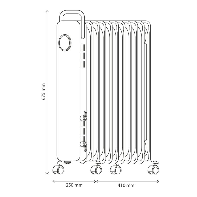 Grzejnik olejowy GoodHome Matouba 2500 W zielony