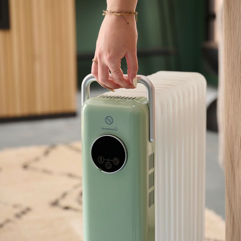 Grzejnik olejowy GoodHome Matouba 2500 W zielony