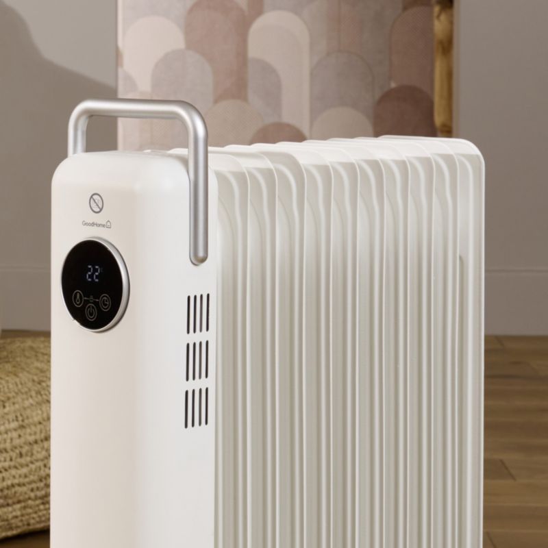 Grzejnik olejowy GoodHome retro 2500W biały