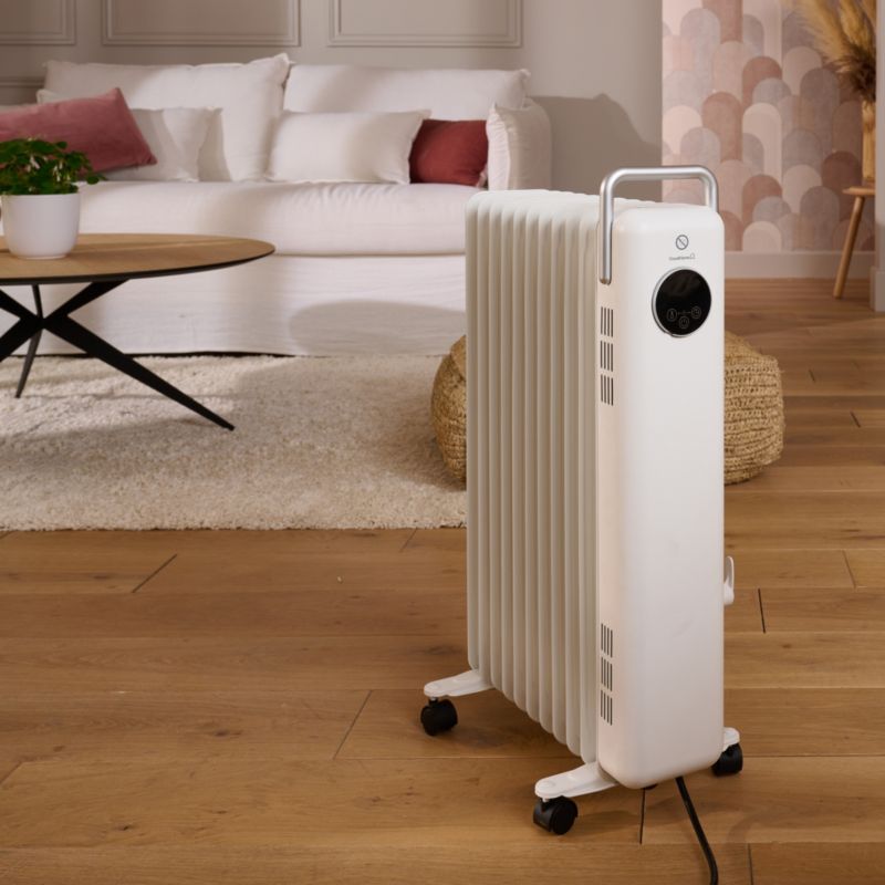 Grzejnik olejowy GoodHome retro 2500W biały
