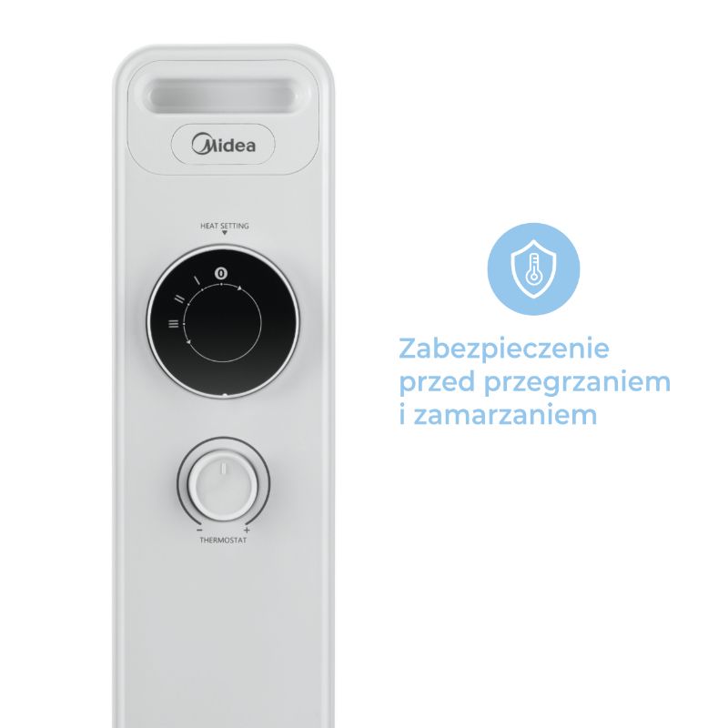 Grzejnik olejowy, Midea, 1500W NY1507-22M, biały, 1szt