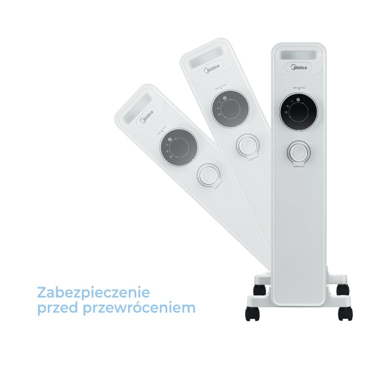 Grzejnik olejowy, Midea, 2000W NY2009-22M, biały, 1szt