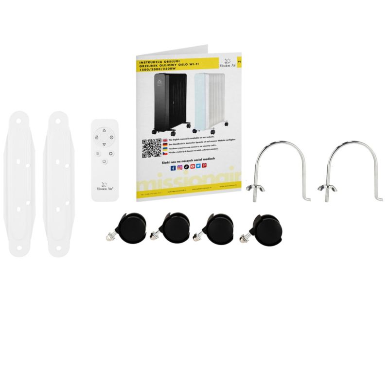 Grzejnik olejowy OSLO 1500W Mission Air Biały WiFi 1szt