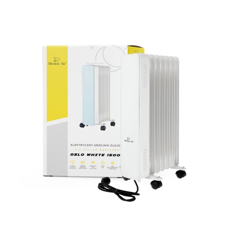 Grzejnik olejowy OSLO 1500W Mission Air Biały WiFi 1szt
