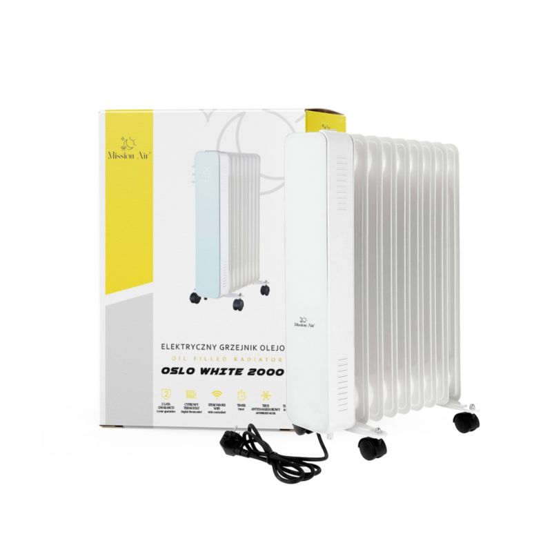 Grzejnik olejowy OSLO 2000W Mission Air Biały WiFi 1szt