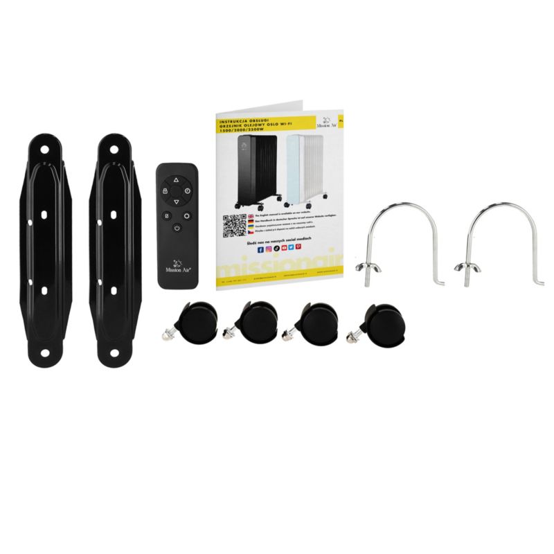 Grzejnik olejowy OSLO 2500W Mission Air Czarny WiFi 1szt