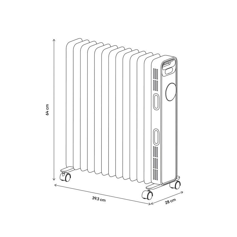 Grzejnik olejowy z programatorem GoodHome 2000 W