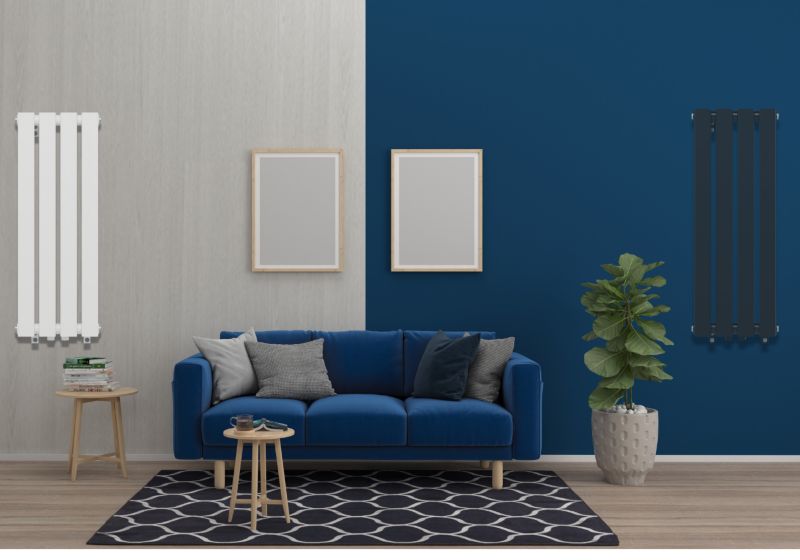 Grzejnik Pionowy Granitan Fero Kaloryfer Panelowy 800x296 Czarny 278W 1szt.